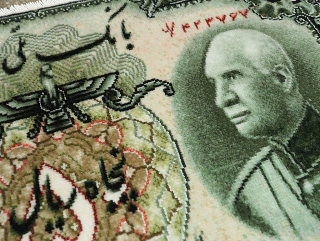 Vintage Persian Tabriz Pictorial Rug, No.28140 - Galerie Shabab