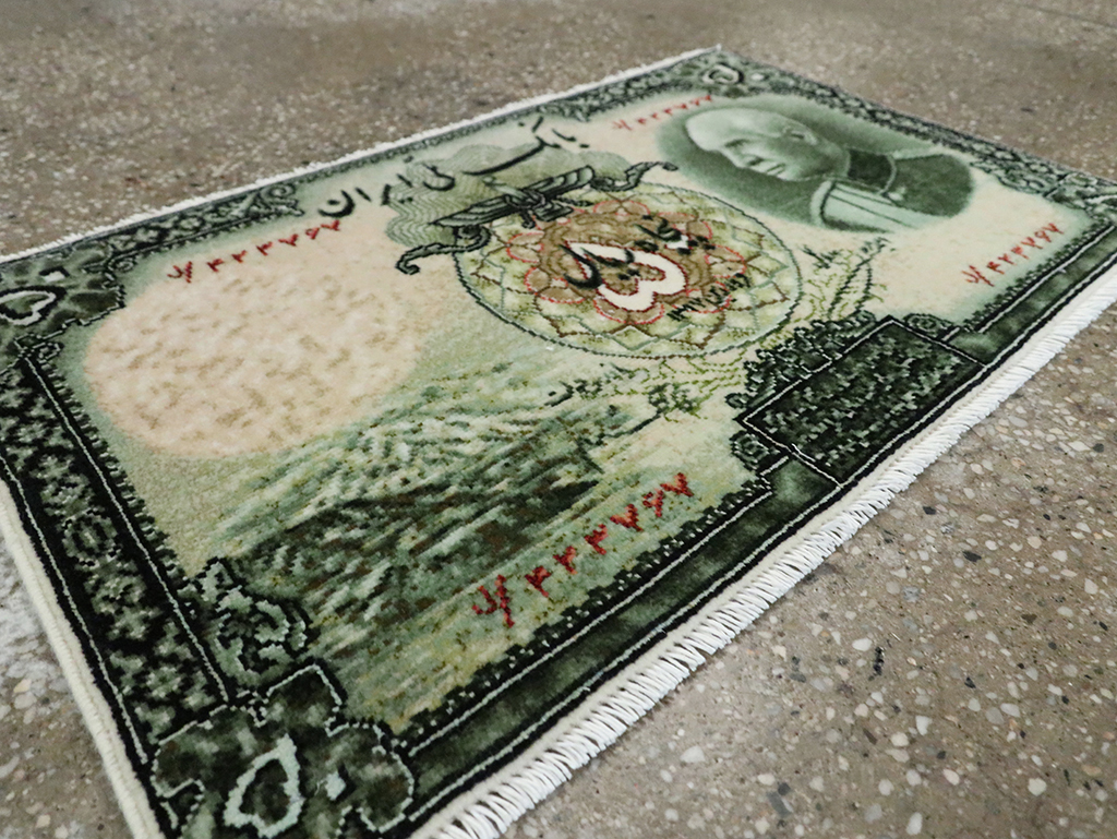 Vintage Persian Tabriz Pictorial Rug, No.28140 - Galerie Shabab