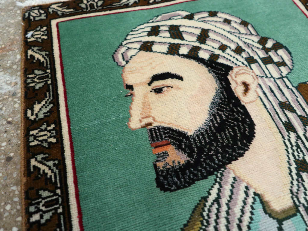 Vintage Persian Tabriz Pictorial Rug, No.28142 - Galerie Shabab