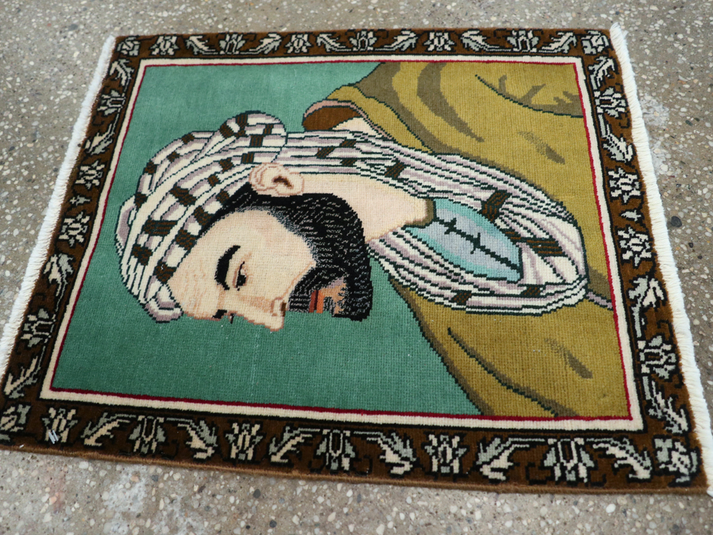 Vintage Persian Tabriz Pictorial Rug, No.28142 - Galerie Shabab