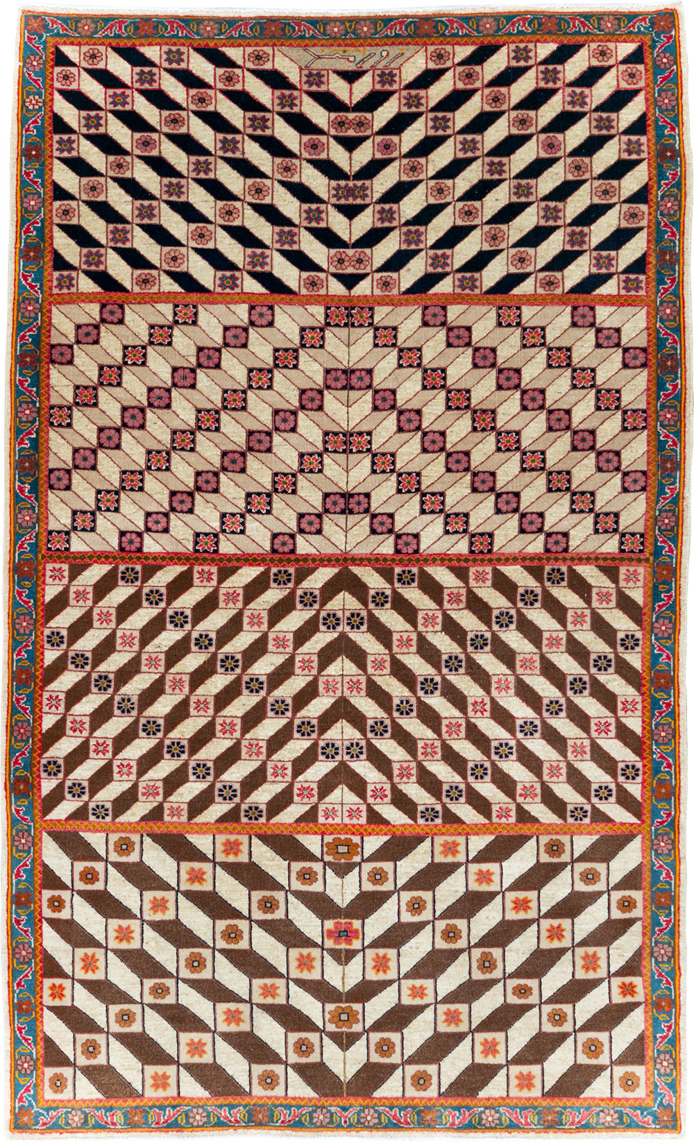 Vintage Persian Tabriz Rug, No.28151 - Galerie Shabab