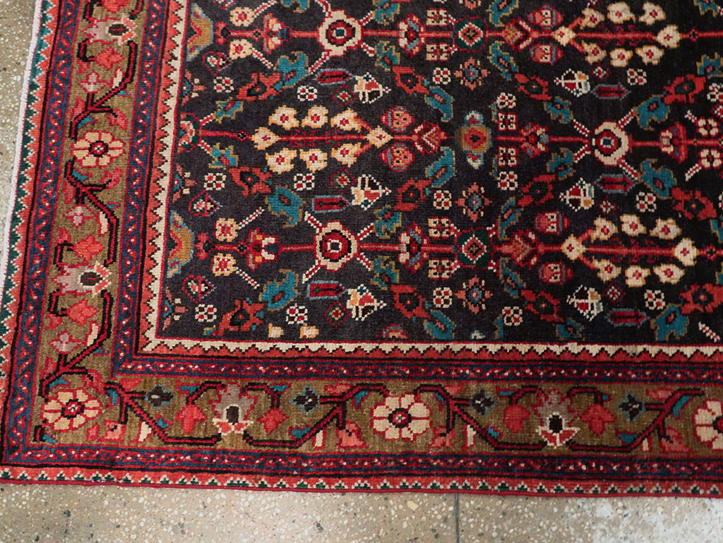 Vintage Persian Hamadan Gallery Rug, No.28155 - Galerie Shabab