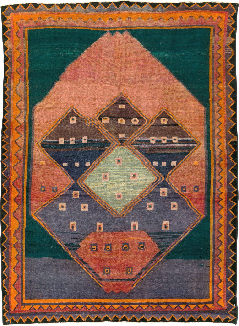 Vintage Persian Gabbeh Rug, No.28157 - Galerie Shabab