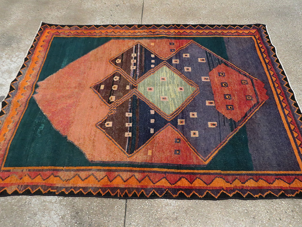 Vintage Persian Gabbeh Rug, No.28157 - Galerie Shabab