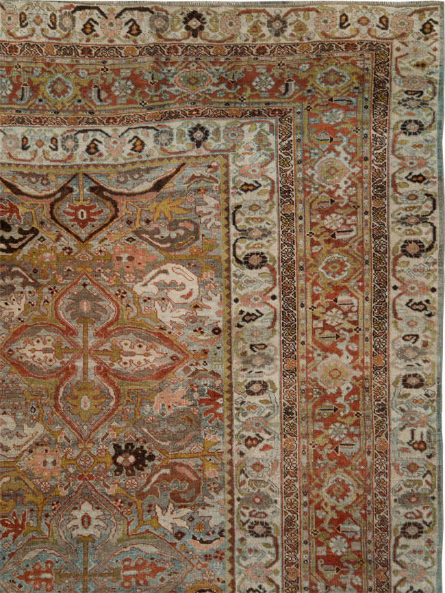 Antique Persian Bidjar Large Room Size Carpet, No.28160 - Galerie Shabab