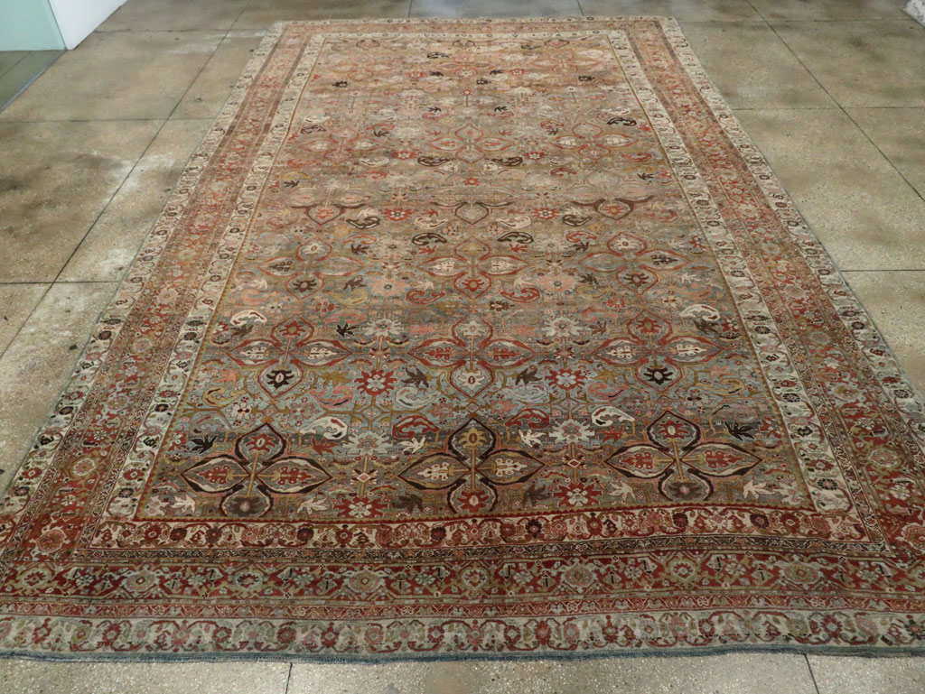 Antique Persian Bidjar Large Room Size Carpet, No.28160 - Galerie Shabab