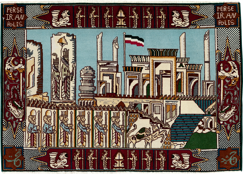 Vintage Persian Tabriz Pictorial Rug (Pair: 1 of 2), No.28163 - Galerie Shabab