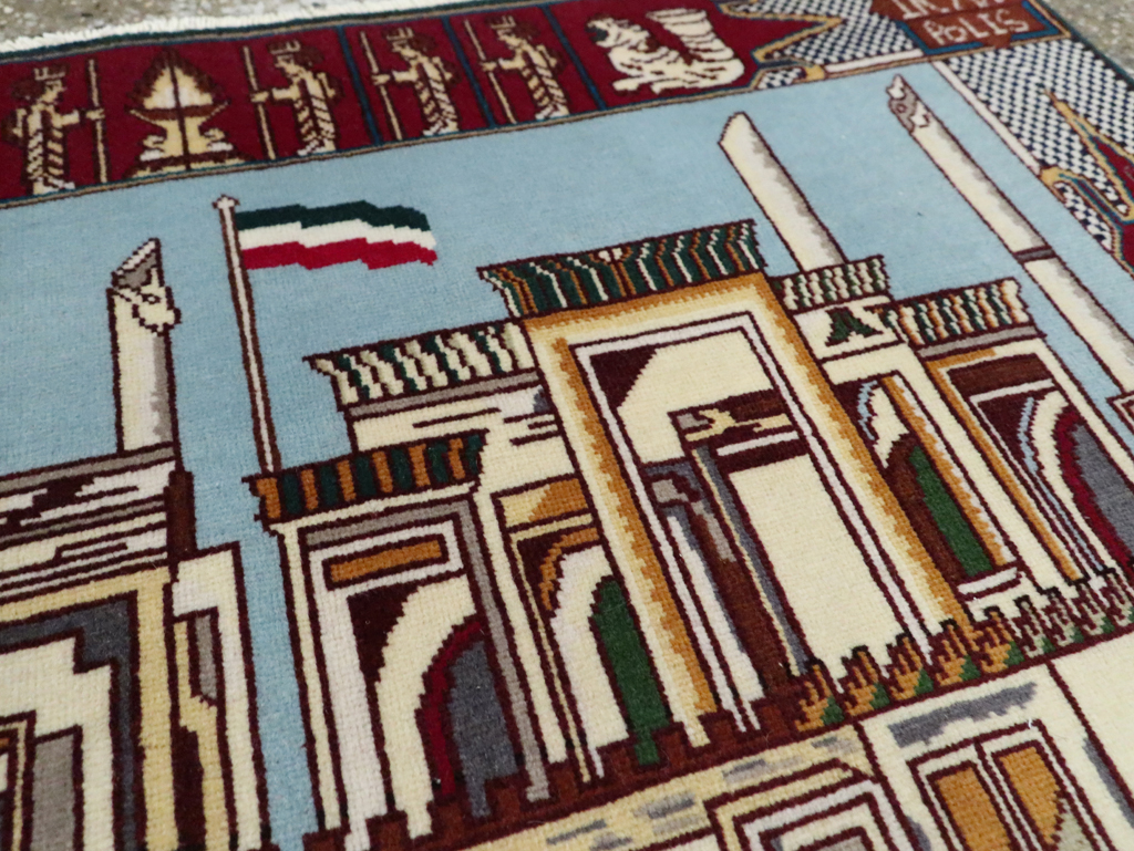 Vintage Persian Tabriz Pictorial Rug (Pair: 1 of 2), No.28163 - Galerie Shabab