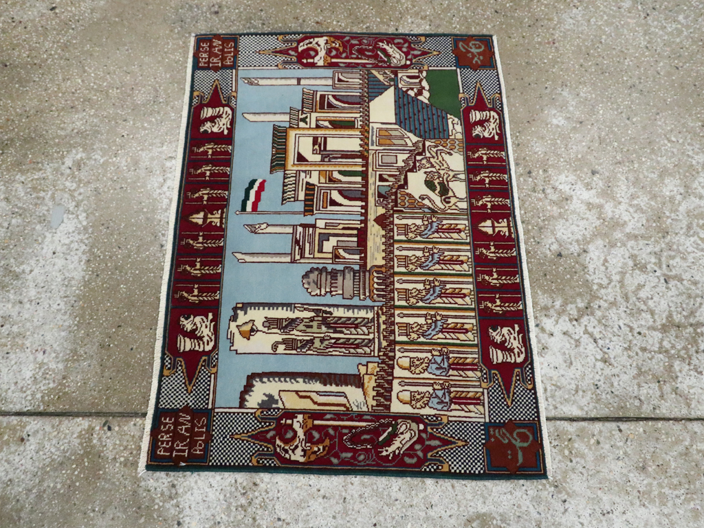 Vintage Persian Tabriz Pictorial Rug (Pair: 1 of 2), No.28163 - Galerie Shabab