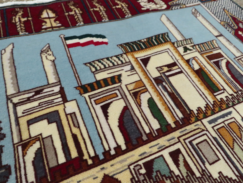 Vintage Persian Tabriz Pictorial Rug (Pair: 2 of 2), No.28164 - Galerie Shabab