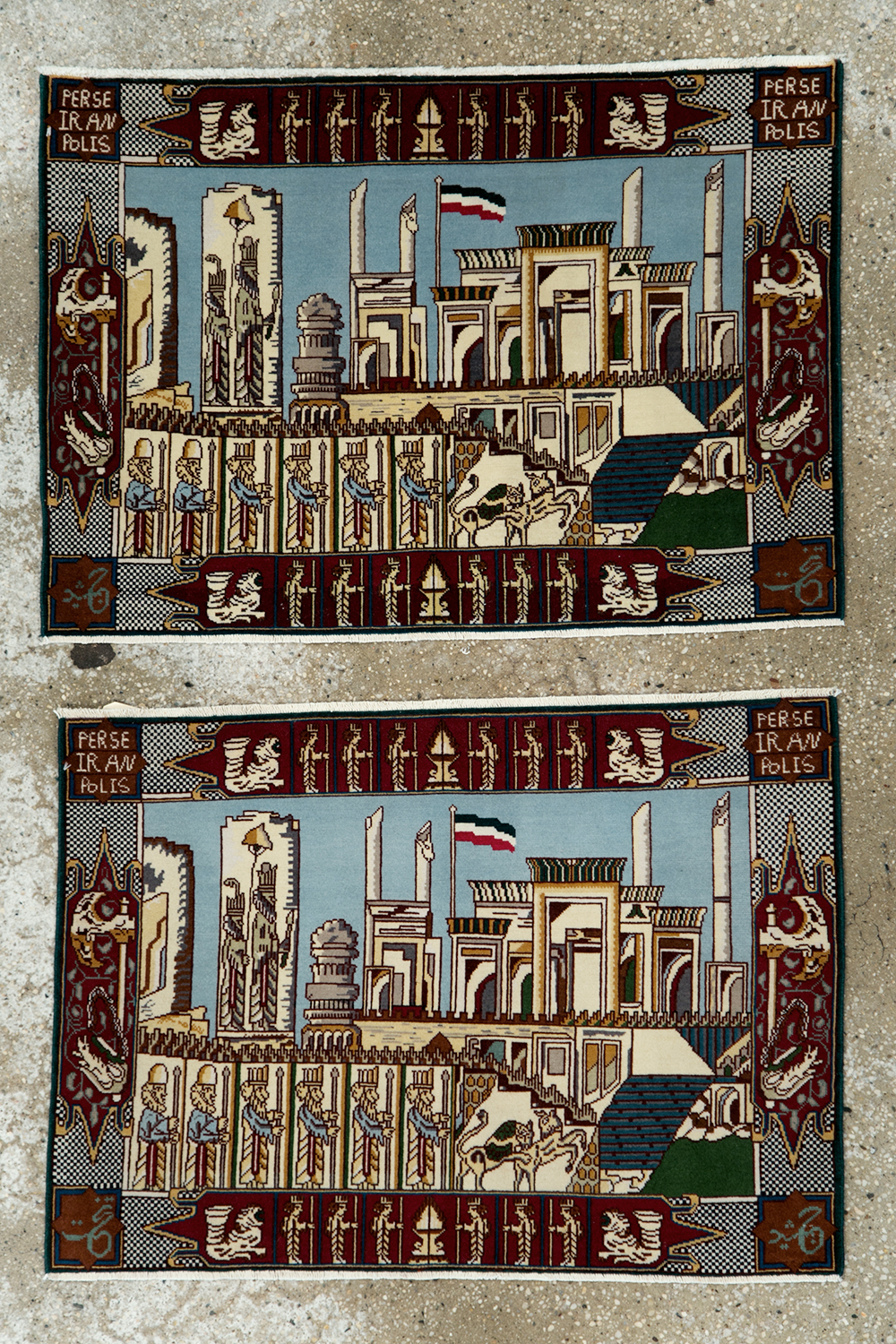 Vintage Persian Tabriz Pictorial Rug (Pair: 2 of 2), No.28164 - Galerie Shabab