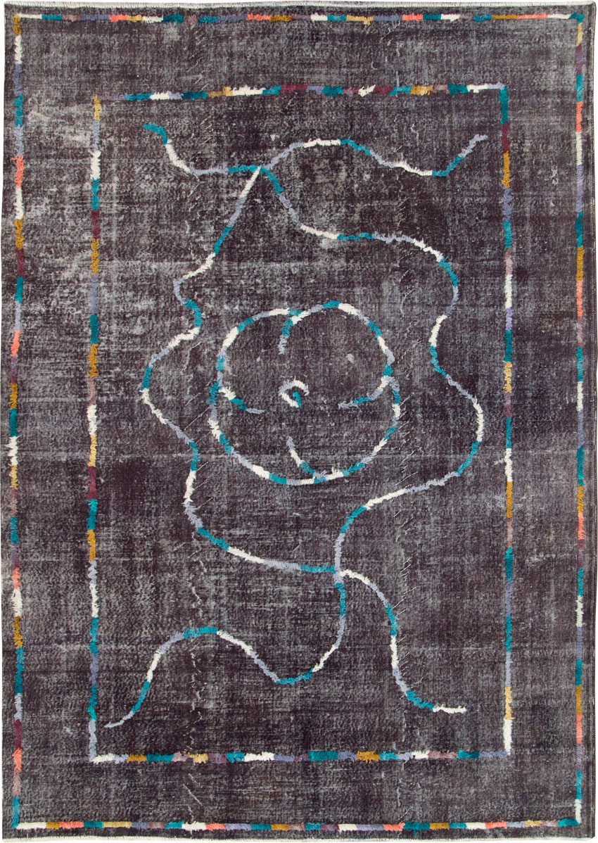Modern Turkish Anatolian Distressed Room Size Carpet, No.28167 - Galerie Shabab