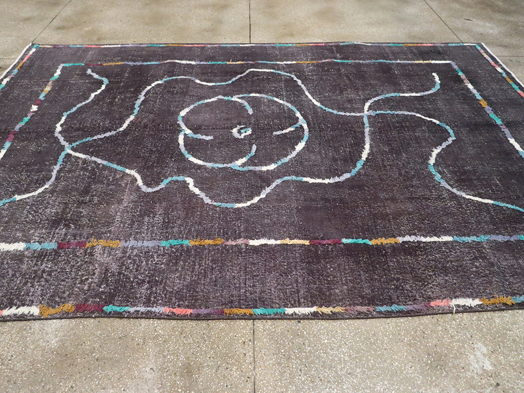 Modern Turkish Anatolian Distressed Room Size Carpet, No.28167 - Galerie Shabab