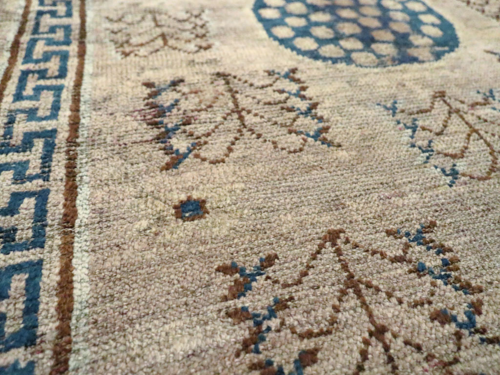 Antique East Turkestan Khotan Throw Rug, No.28173 - Galerie Shabab