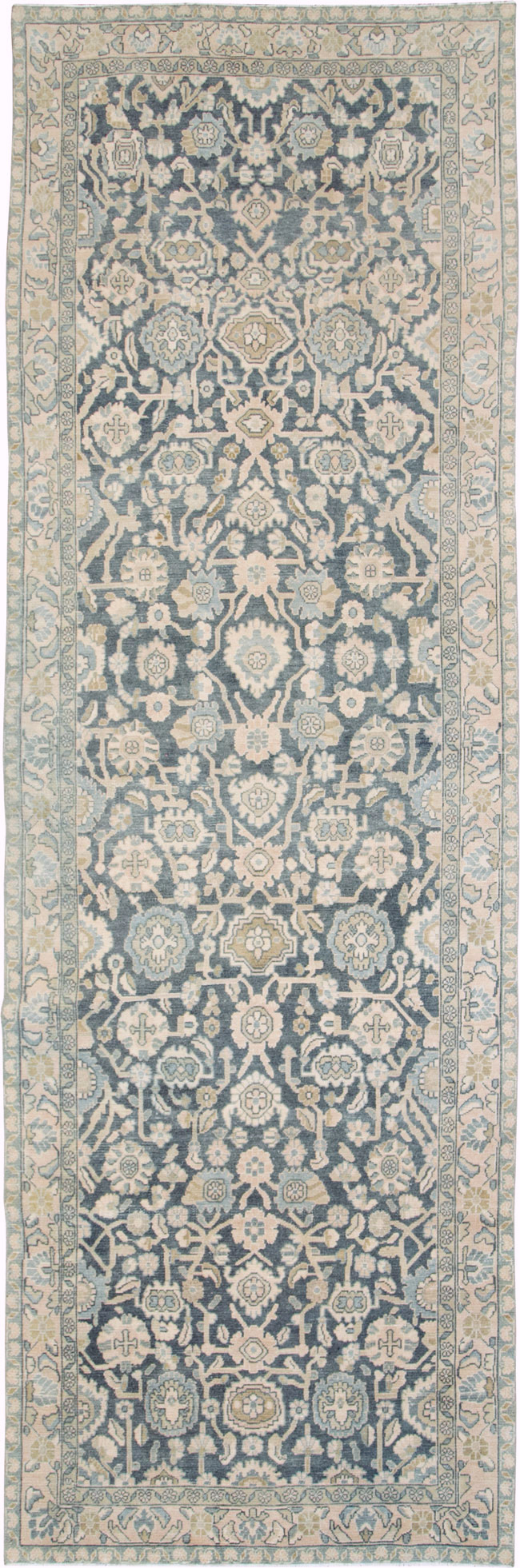 Vintage Persian Malayer Wide Gallery Runner, No.28174 - Galerie Shabab