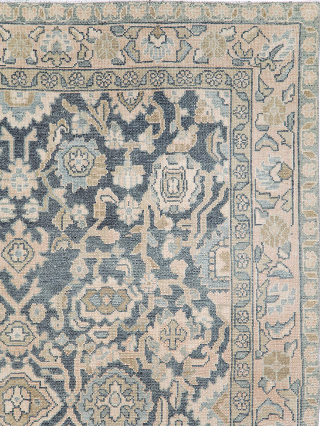 Vintage Persian Malayer Wide Gallery Runner, No.28174 - Galerie Shabab