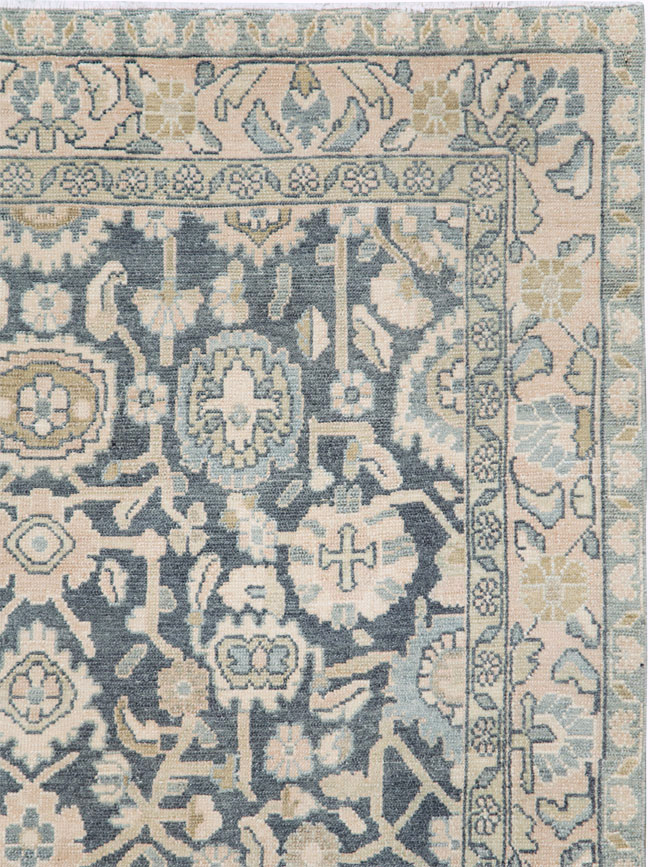 Vintage Persian Malayer Wide Gallery Runner, No.28174 - Galerie Shabab