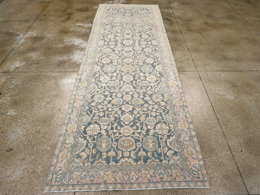 Vintage Persian Malayer Wide Gallery Runner, No.28174 - Galerie Shabab