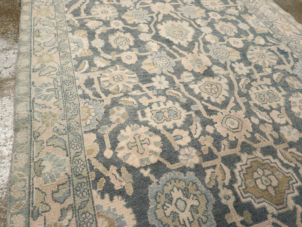 Vintage Persian Malayer Wide Gallery Runner, No.28174 - Galerie Shabab