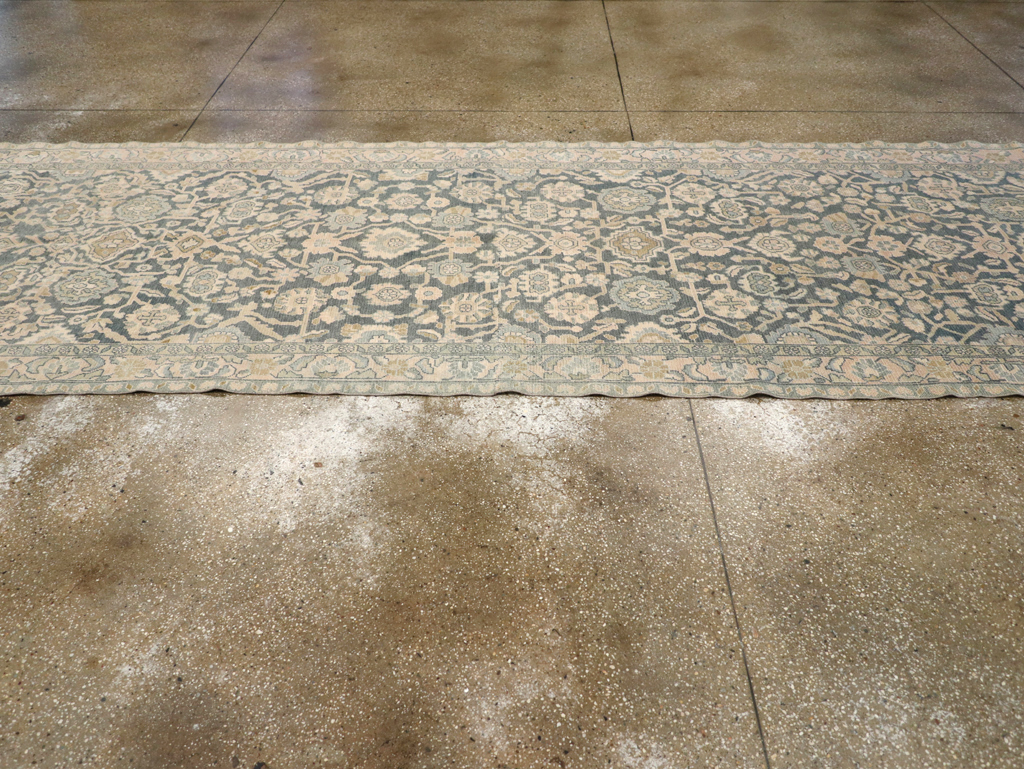 Vintage Persian Malayer Wide Gallery Runner, No.28174 - Galerie Shabab