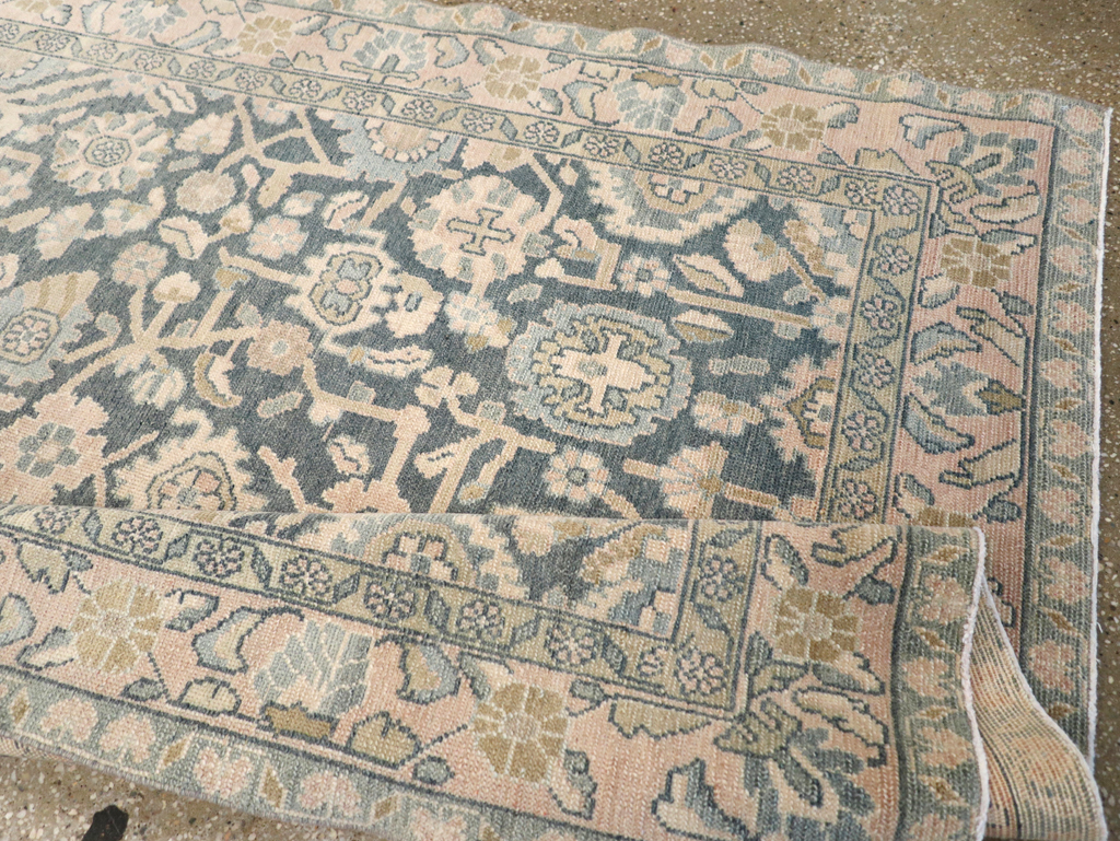 Vintage Persian Malayer Wide Gallery Runner, No.28174 - Galerie Shabab