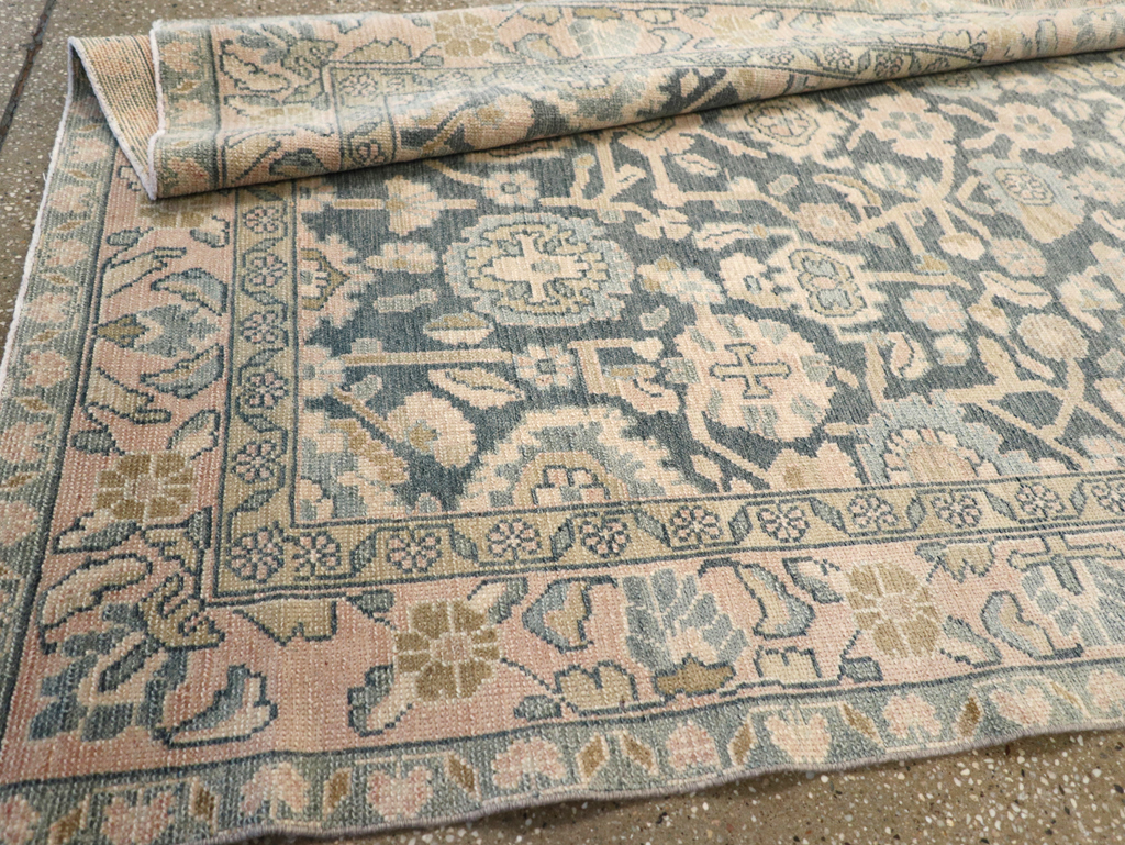 Vintage Persian Malayer Wide Gallery Runner, No.28174 - Galerie Shabab