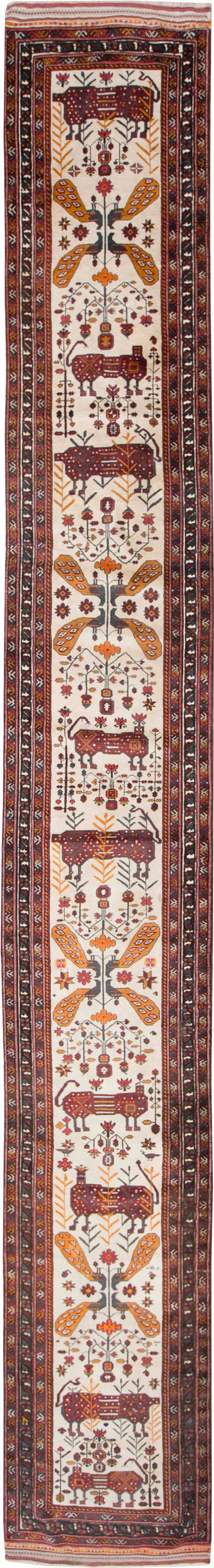 Vintage Persian Qashqai Runner, No.28183 - Galerie Shabab
