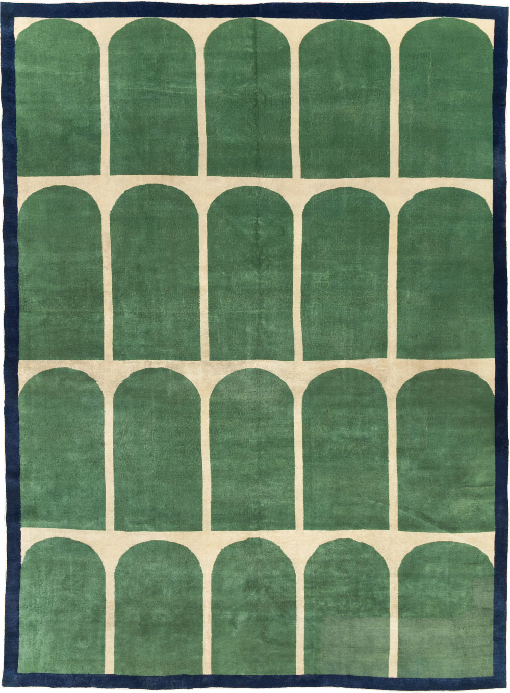 Vintage Turkish Art Deco Style Room Size Carpet, No.28191 - Galerie Shabab