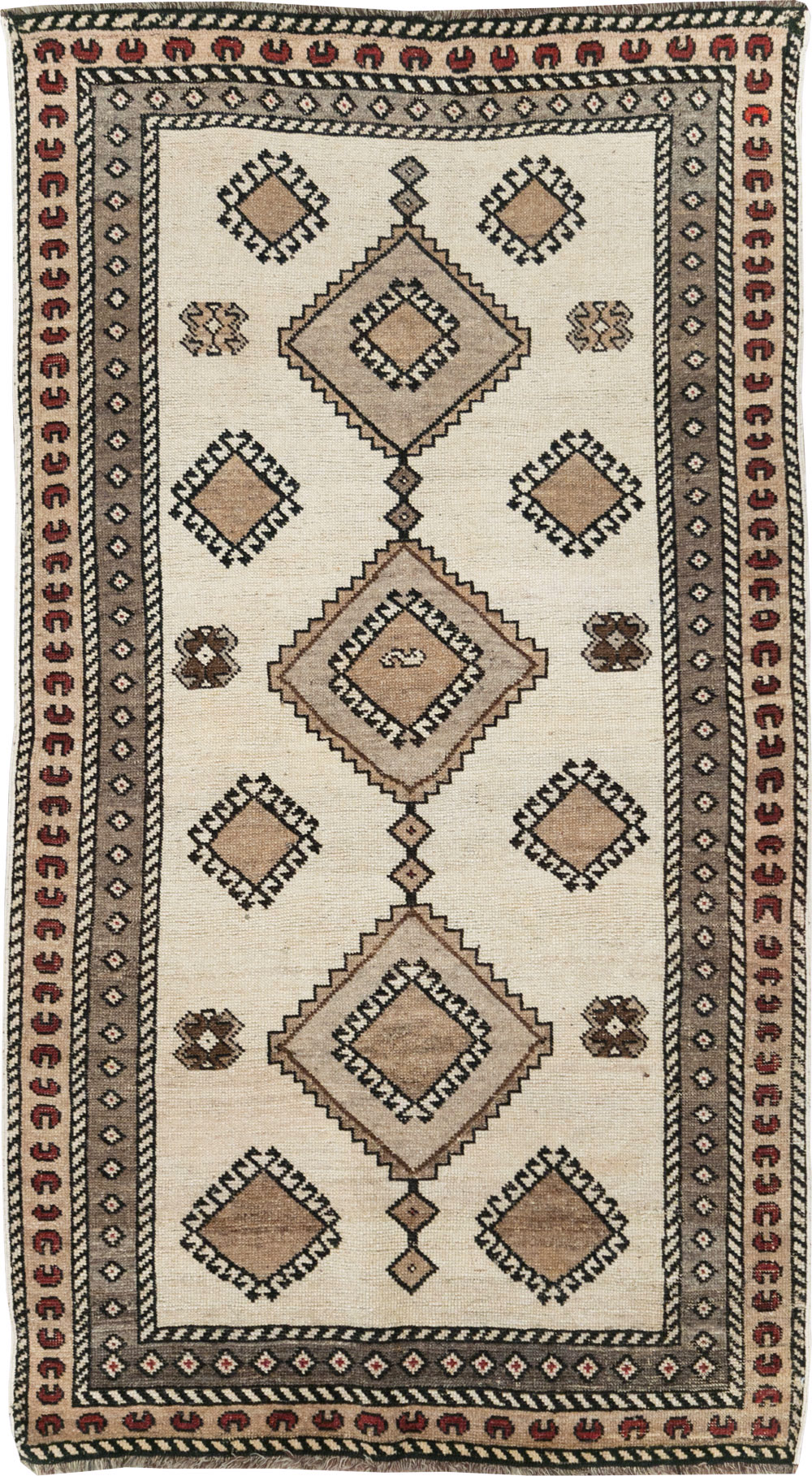 Vintage Persian Gabbeh Accent Rug, No.28198 - Galerie Shabab
