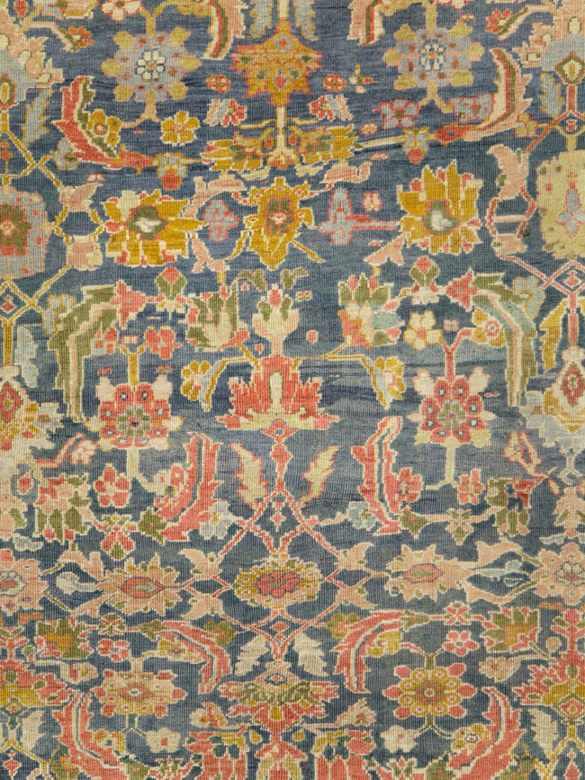 Antique Persian Mahal Square Room Size Carpet, No.28201 - Galerie Shabab
