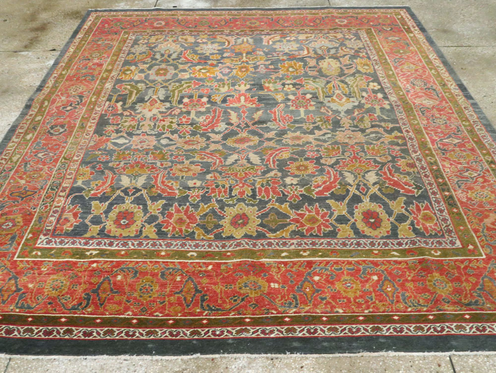 Antique Persian Mahal Square Room Size Carpet, No.28201 - Galerie Shabab