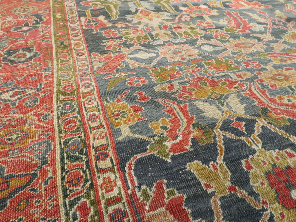 Antique Persian Mahal Square Room Size Carpet, No.28201 - Galerie Shabab