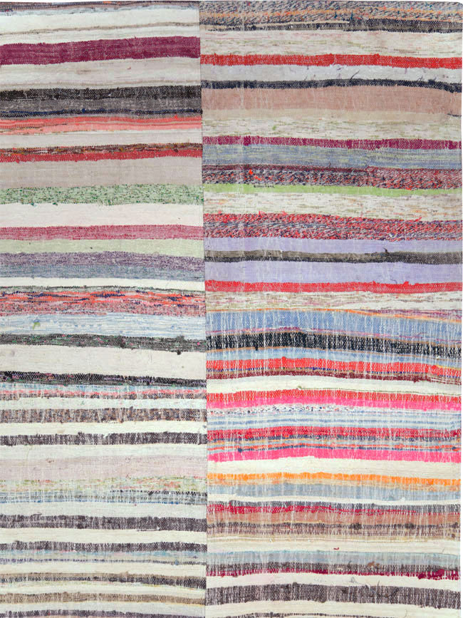 Modern Turkish Flatweave Kilim Room Size Rug, No.28207 - Galerie Shabab