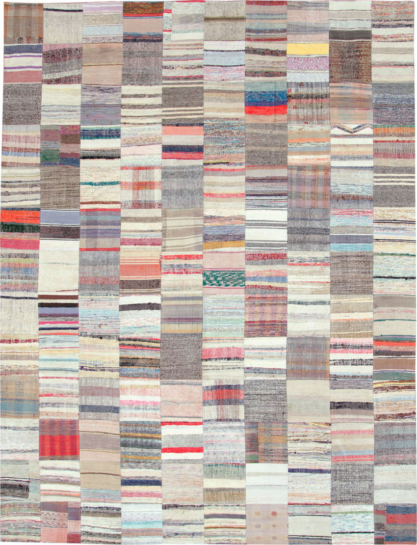 Modern Turkish Flatweave Kilim Room Size Rug, No.28208 - Galerie Shabab