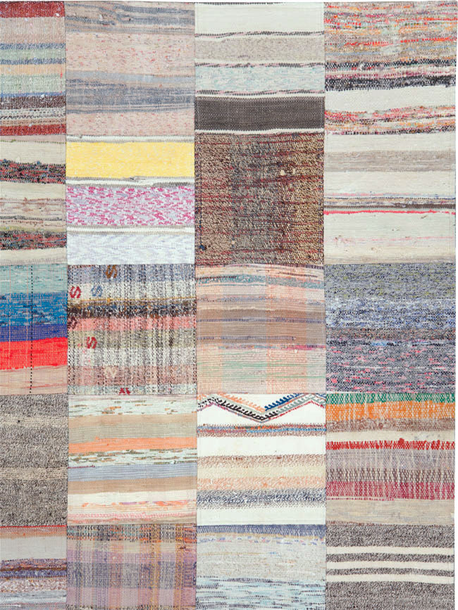 Modern Turkish Flatweave Kilim Room Size Rug, No.28208 - Galerie Shabab