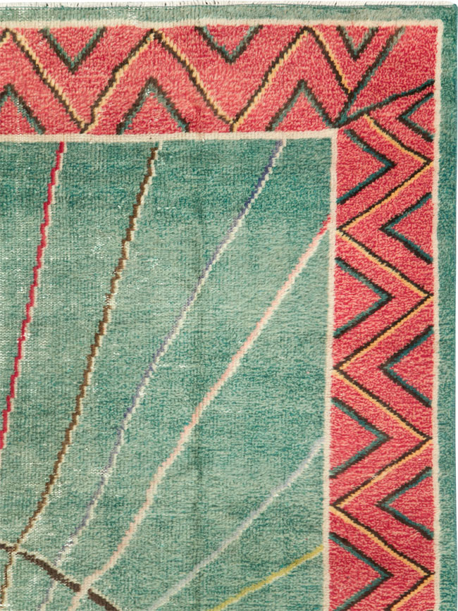 Vintage Turkish Deco Rug, No.28209 - Galerie Shabab