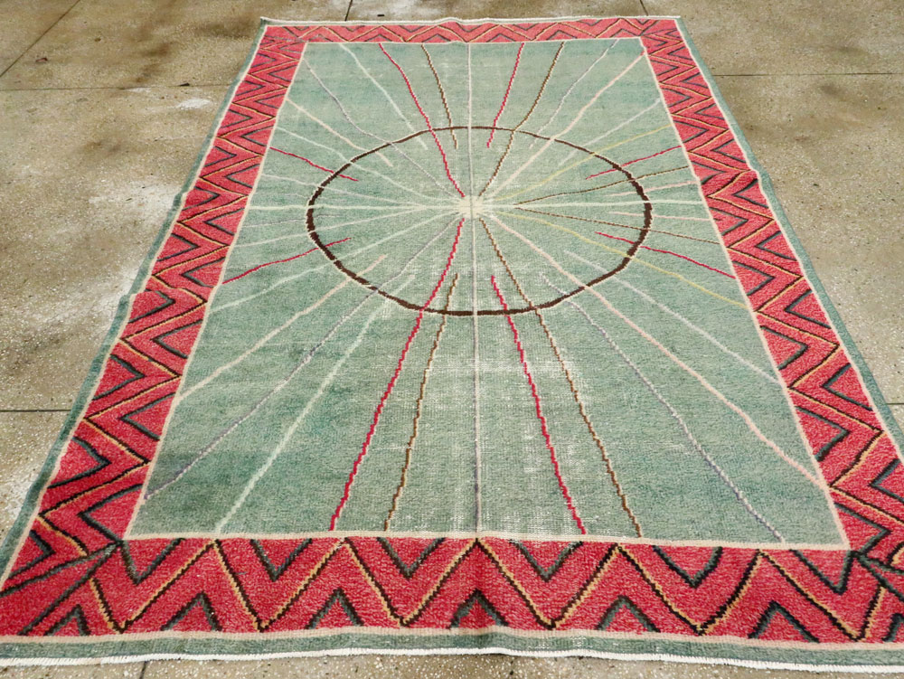 Vintage Turkish Deco Rug, No.28209 - Galerie Shabab