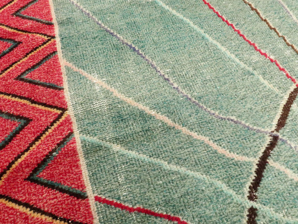 Vintage Turkish Deco Rug, No.28209 - Galerie Shabab