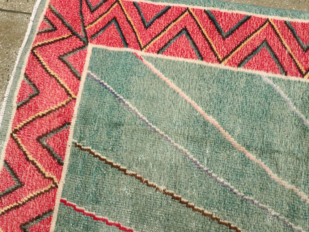 Vintage Turkish Deco Rug, No.28209 - Galerie Shabab