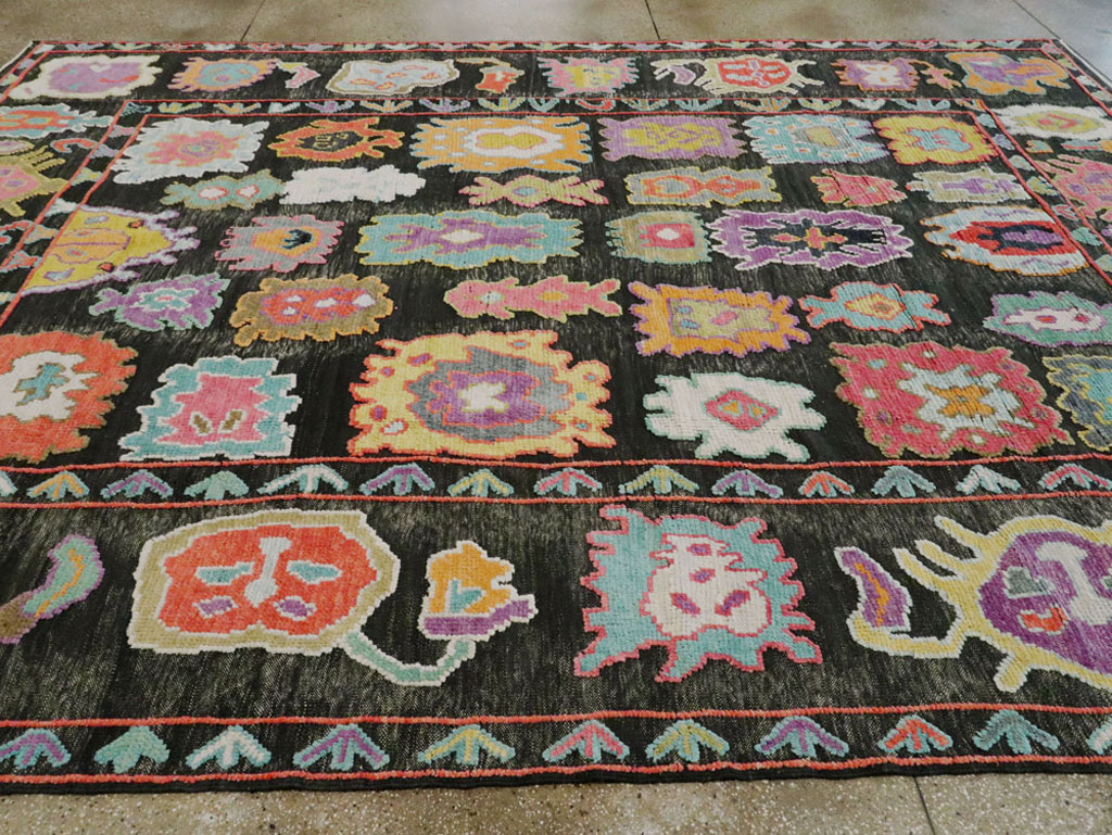 Modern Turkish Souf Oushak Carpet, No.28216 - Galerie Shabab