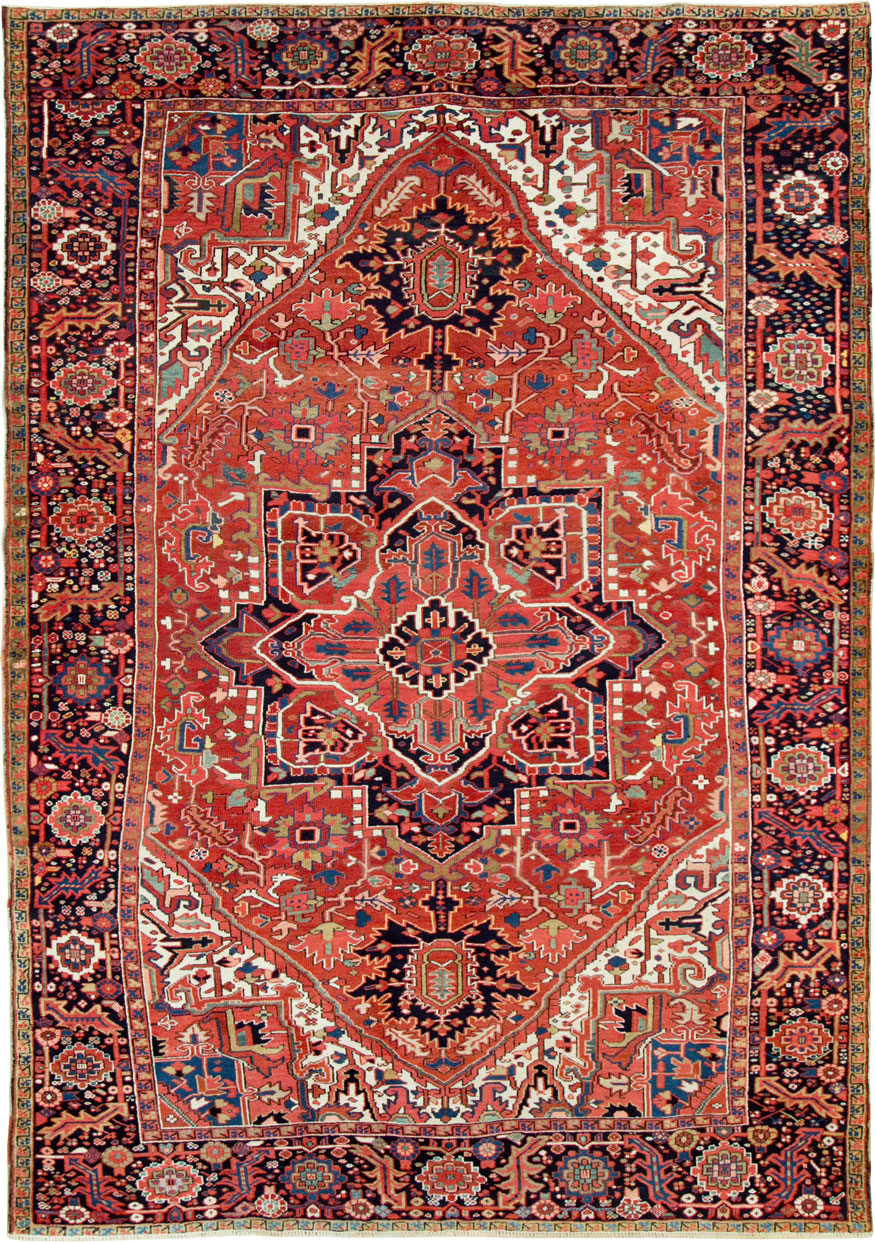 Vintage Persian Heriz Carpet, No.28221 - Galerie Shabab