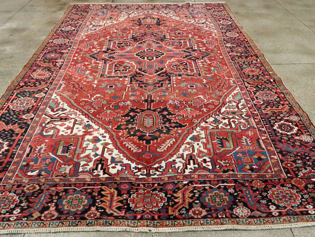 Vintage Persian Heriz Carpet, No.28221 - Galerie Shabab