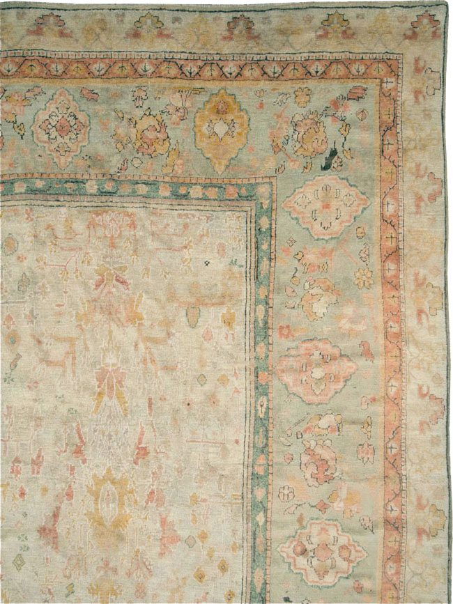 Antique Turkish Oushak Large Oversized Carpet, No.28226 - Galerie Shabab
