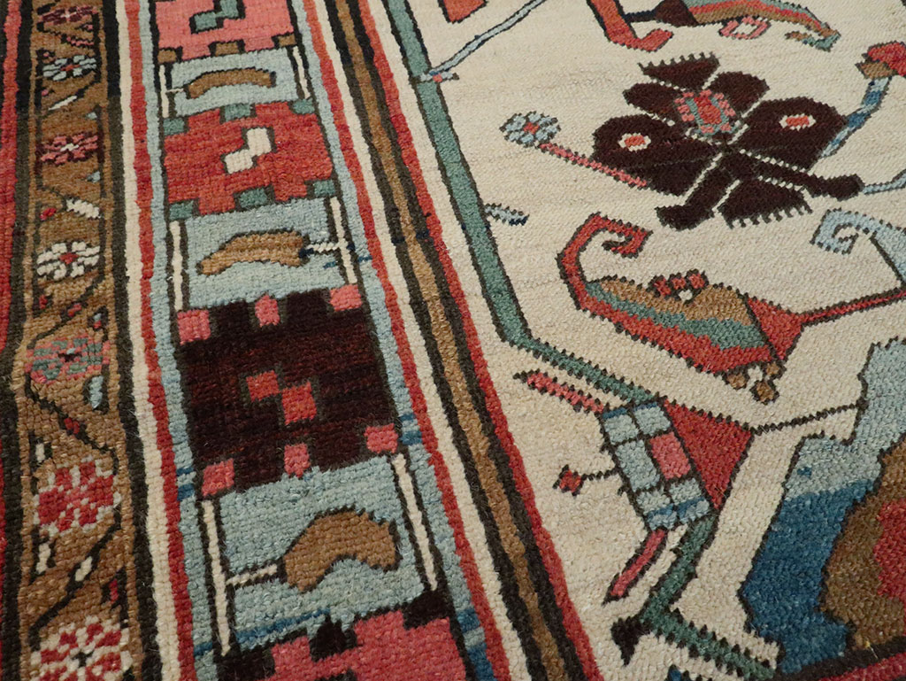Antique Persian Serapi Wagireh Sampler Rug, No.28230 - Galerie Shabab