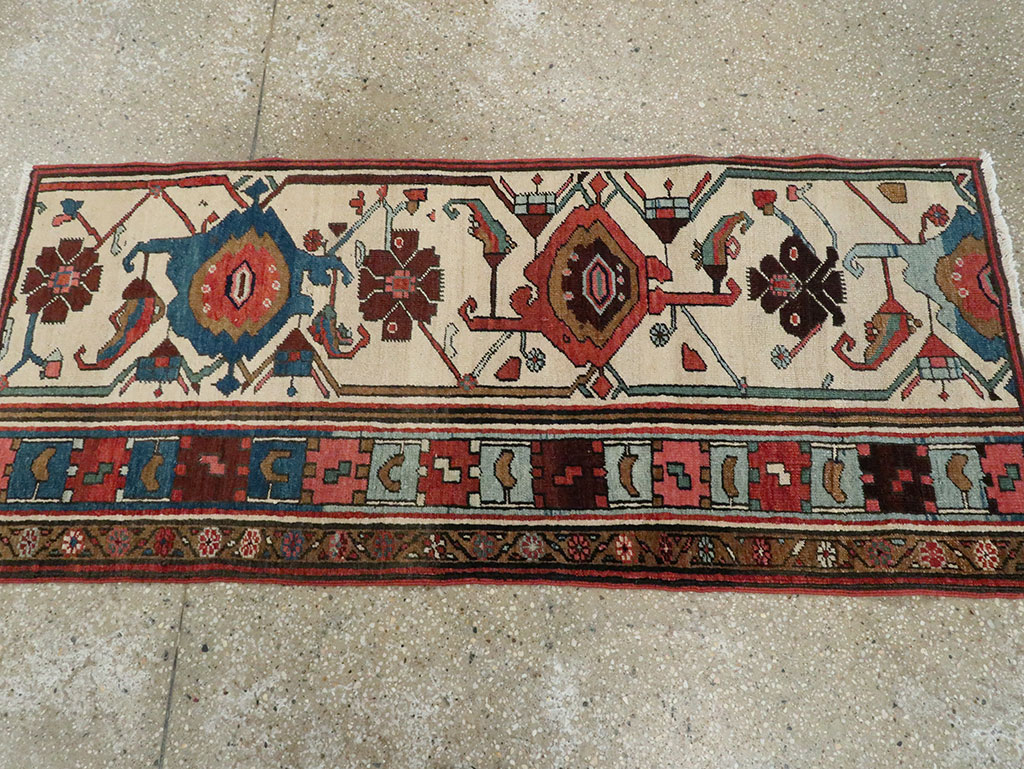 Antique Persian Serapi Wagireh Sampler Rug, No.28230 - Galerie Shabab