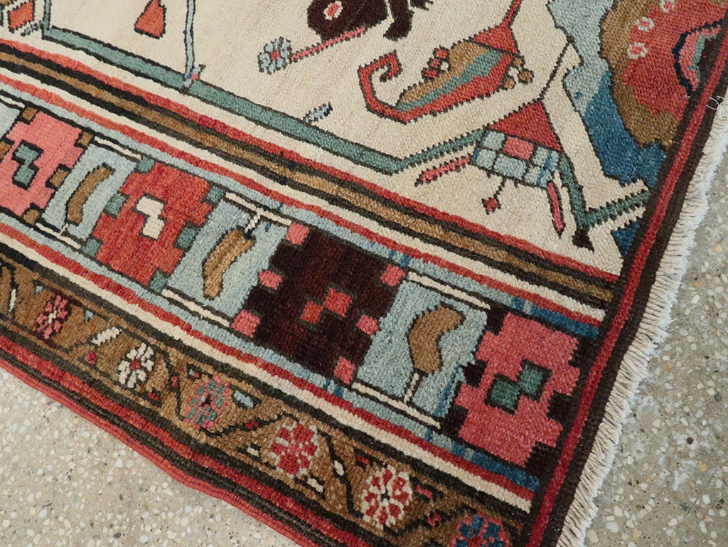 Antique Persian Serapi Wagireh Sampler Rug, No.28230 - Galerie Shabab