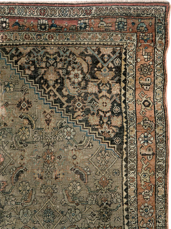 Antique Persian Bidjar Square Accent Rug, No.28231 - Galerie Shabab