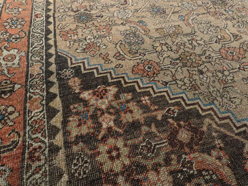 Antique Persian Bidjar Square Accent Rug, No.28231 - Galerie Shabab