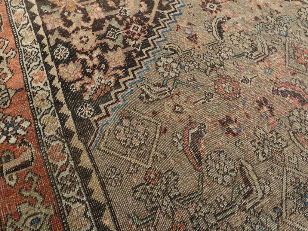 Antique Persian Bidjar Square Accent Rug, No.28231 - Galerie Shabab