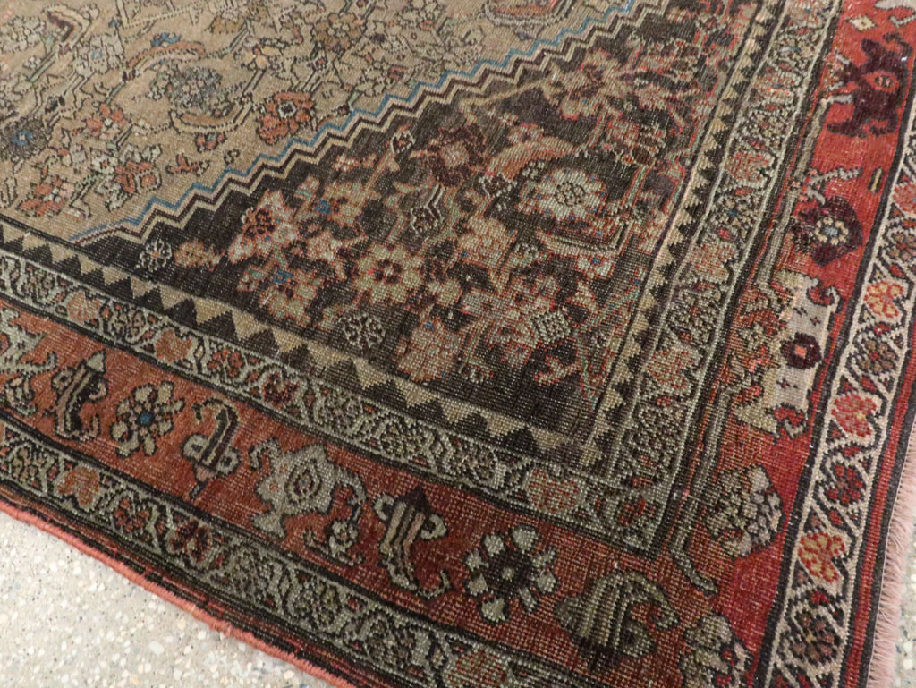 Antique Persian Bidjar Square Accent Rug, No.28231 - Galerie Shabab